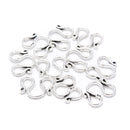 925 Sterling Silver "U " Shape Connected Clasp Size 10x14mm Sold 5Pcs Per Bag