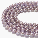Purple Fresh Water Edison Pearl Round Beads Size 10-11mm 15.5'' Strand