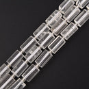 Clear Quartz Faceted Cylinder Beads Size 10x16mm 15.5'' Strand