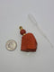 Red Poppy Jasper Rough Nugget Essential Oil Bottle Pendant Size Approx 30x45mm