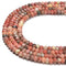 Plum Blossom Jasper Hard Cut Faceted Rondelle Beads Size 4x6mm 15.5'' Strand