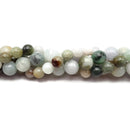 Natural Green Multi-Color Jade Smooth Round Beads 8mm 10mm 15.5" Strand