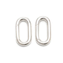 925 Sterling Silver Rectangle Clasp Size 10x17mm 2 pcs per Bag