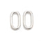 925 Sterling Silver Rectangle Clasp Size 10x17mm 2 pcs per Bag