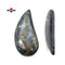 Kyanite With Gold Matrix Side Drilled Pendant Curved Drop Shape Size 35x75mm