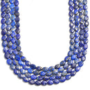 natural lapis faceted oval beads 