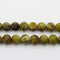 russian red green serpentine matte round beads