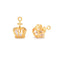 Clear Cubic Zirconia Micro Pave Queen Crown Charm 8x10mm 5PCS/Bag Sold per Bag