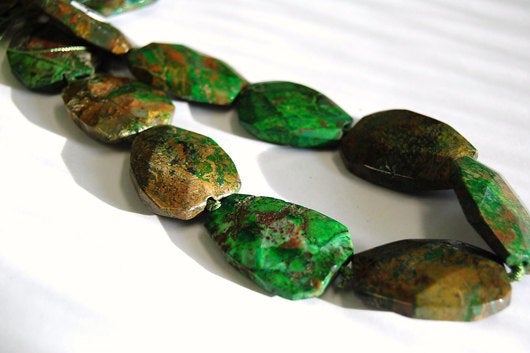 green purple jasper faceted trapezoid beads