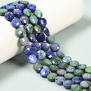 Chrysocolla Faceted Coin Beads Size 10mm 15.5'' Strand
