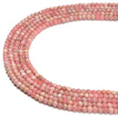 Natural Rhodochrosite Smooth Round Beads Size 3mm 15.5'' Strand