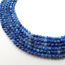 natural kyanite faceted round beads