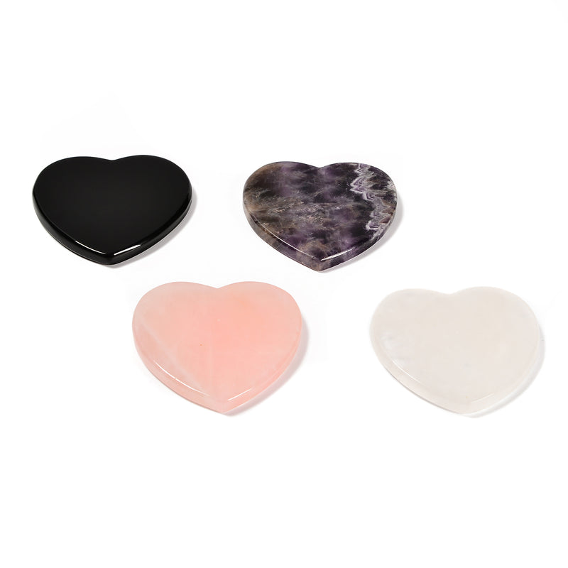 Natural Gemstone Heart Shape Coaster Size 10x85mm Sold by Piece