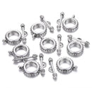 anti silver plated charm toggle clasp round