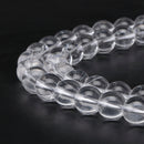 clear quartz smooth round beads