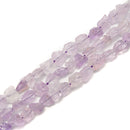 Light Amethyst Rough Nugget Chunks Side Drill Beads Size 8x10mm 15.5" Strand