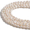 white fresh water pearl side drill nugget beads