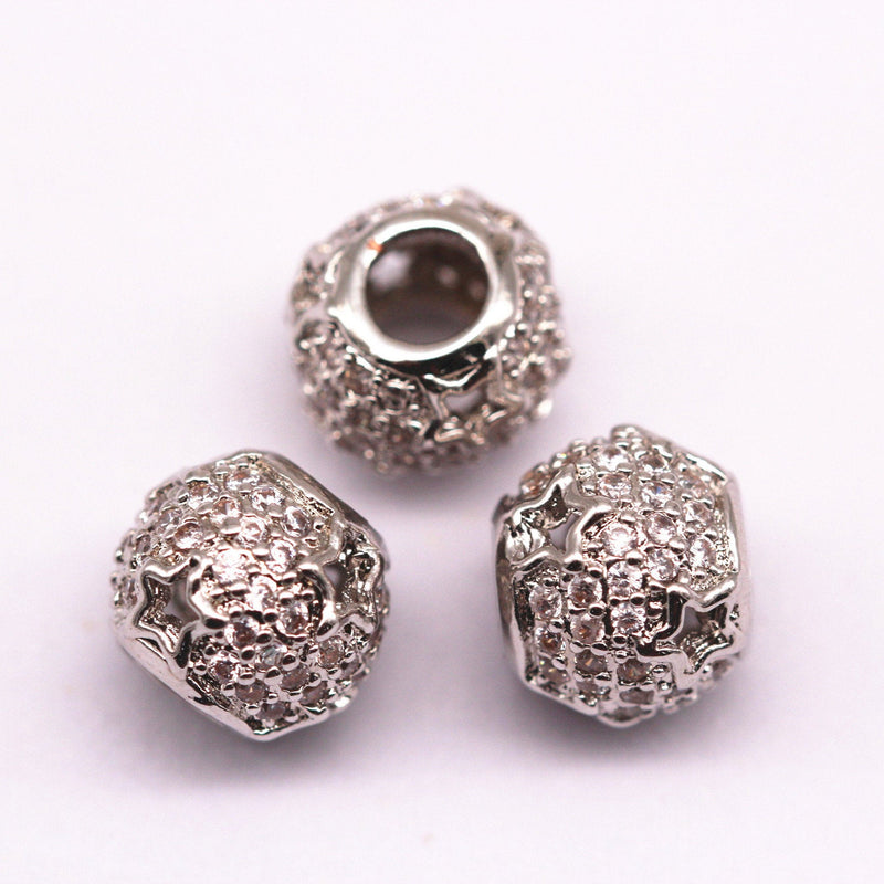 silver plated charm ball shape