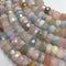genuine faceted morganite irregular rondelle beads
