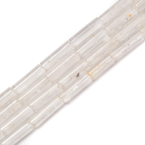 Natural Clear Quartz Cylinder Tube Beads Size 4x13mm 15.5'' Strand