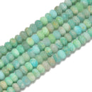 Natural Green Amazonite Faceted Rondelle Beads Size 3x5mm 15.5" Strand