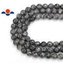 larvikite labradorite faceted round beads