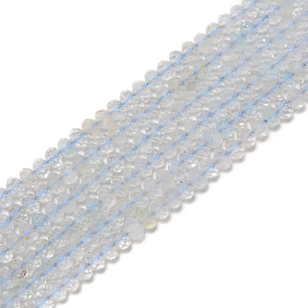 Natural Topaz Faceted Rondelle Beads Size 3x4.5mm 15.5'' Strand