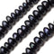 Fresh Water Pearl Black Color Rondelle Beads Size 12-15mm 15.5" Strand