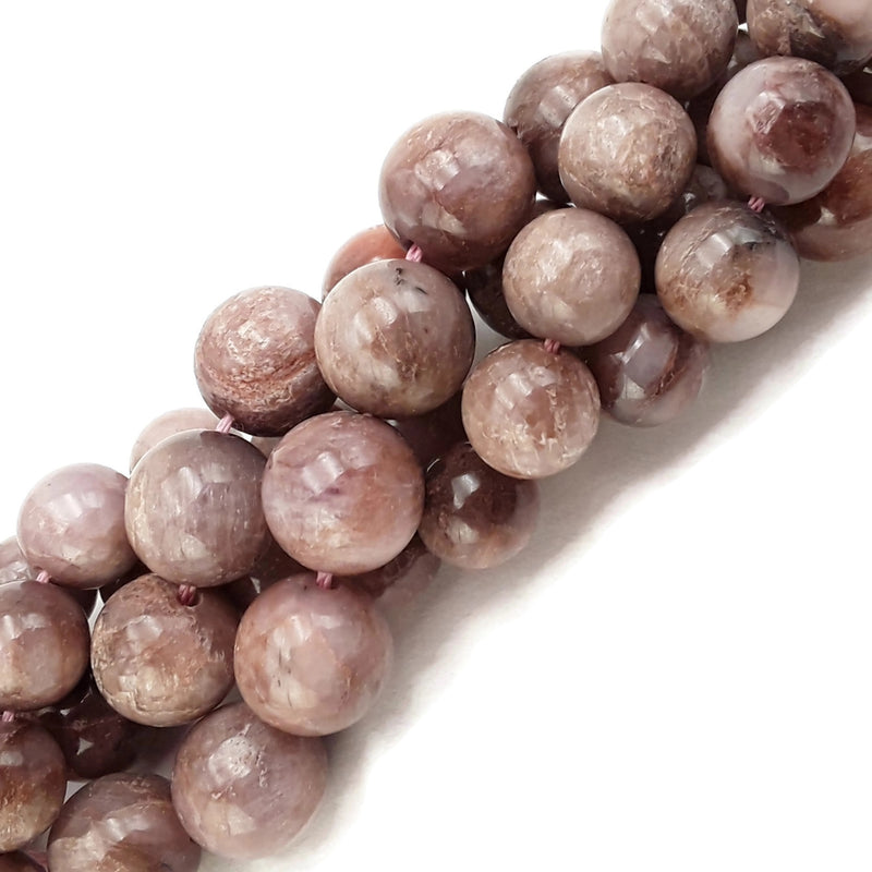 natural dark kunzite smooth round beads