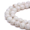 white howlite turquoise smooth round beads 