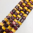 mookaite faceted rondelle wheel discs beads