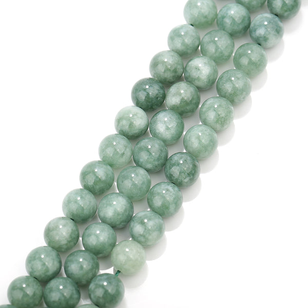 Natural White Jade Smooth Round Beads 4mm 6mm 8mm 10mm 12mm 15.5 Stra –  CRC Beads