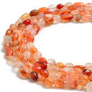 Carnelian Nugget Smooth Pebble Nugget Beads Approx 6-8mm 15.5" Strand