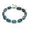 Apatite Pebble Nugget Beaded Bracelet Silver Plated Clasp 8x15mm 7.5" Length