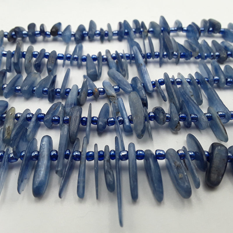 kyanite graduated pebble slice Sticks Points beads