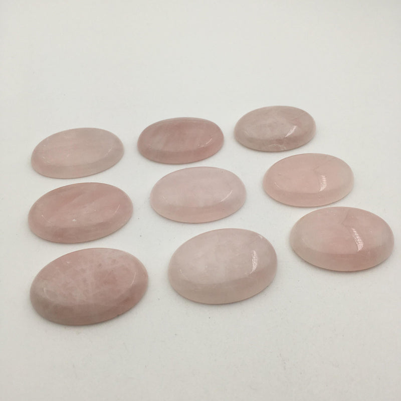 natural rose quartz cabochon smooth oval 