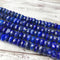 natural lapis faceted irregular rondelle beads