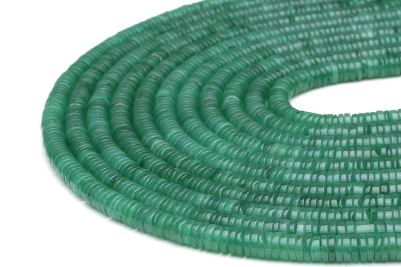 natural green aventurine Heishi Rondelle Discs beads