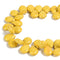 Yellow Color Howlite Turquoise Top Drill Teardrop Beads Size 15x20mm 15.5'' Str
