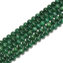 Natural Grade AA Green Mica Smooth Round Beads Size 6mm 8mm 10mm 15.5" Strand