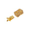 rectangle pinch clasp gold plated copper micro pave clear zircon