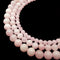 natural pink mangano calcite smooth round beads