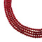 Dark Red Bamboo Coral Faceted Round Beads Size 3mm 15.5" Strand