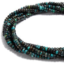 Genuine Turquoise Smooth Rondelle Beads Size 3x5mm 15.5'' Strand