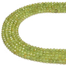 Natural Peridot Faceted Pumpkin Beads Size 3x4mm 15.5'' Strand