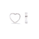 925 Sterling Silver Hollow Heart Beads Size 12mm 6pcs per Bag