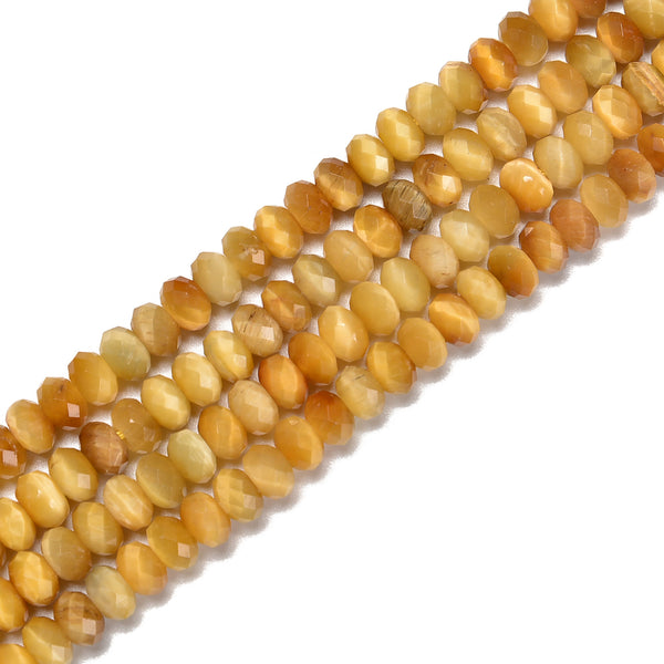 Golden Blue Tiger Eye Prism Cut Double Point Faceted Round Beads 9x10m –  CRC Beads