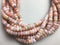 natural pink opal faceted rondelle beads 