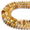 Natural Yellow Opal Rondelle Wheel Disc Beads Size 8-9mm 10-11mm 15.5'' Strand