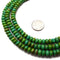 Dark Green Turquoise Smooth Rondelle Beads Size 4x6mm 15.5'' Strand